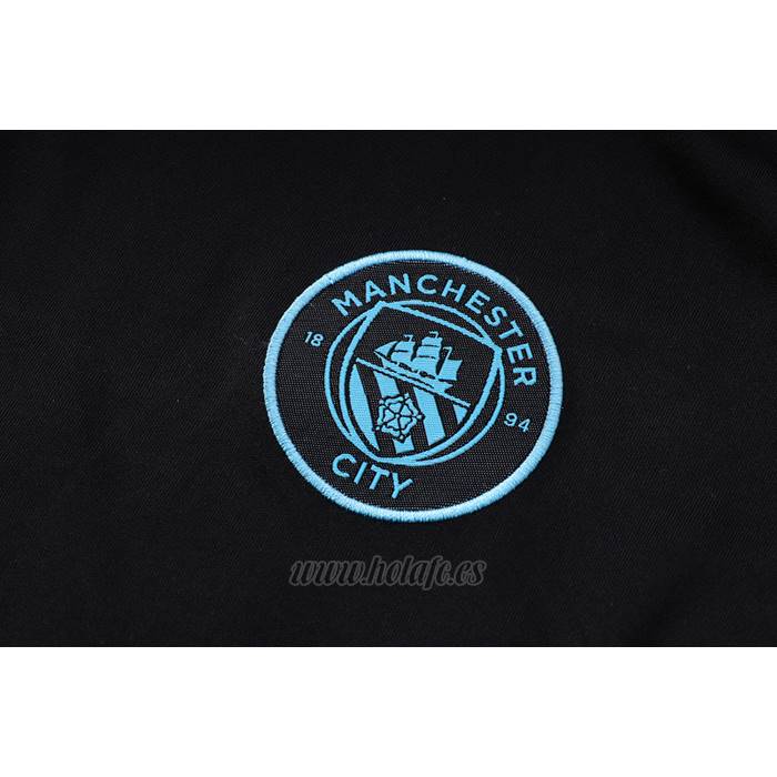 Chandal del Manchester City Manga Corta 2022-2023 Negro - Pantalon Corto